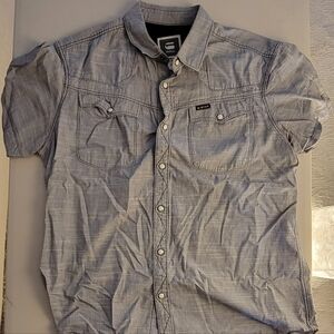 Vintage G-StarTailor Short Sleeve Shirt Sapphire Blue
